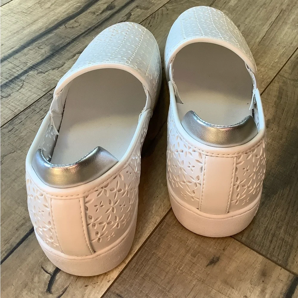 Michael Kors Womens Shoes Nappa Faux Leather Ophelia Slipon White 43S20PFPAL New - Picture 8 of 9